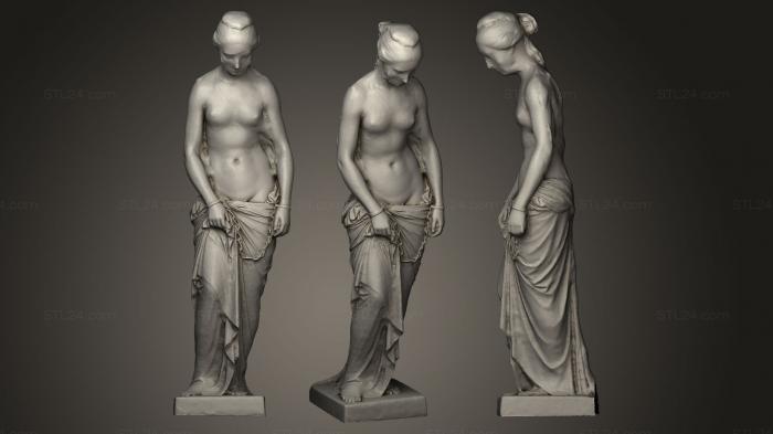 Статуи античные и исторические (Девушка-рабыня, STKA_1039) 3D модель для ЧПУ станка